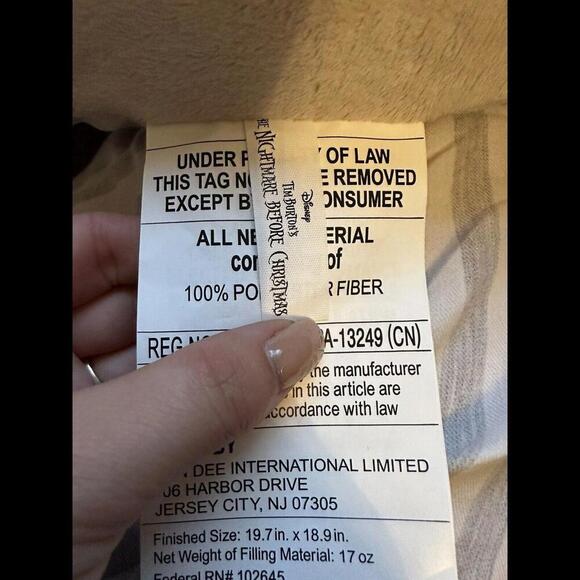 RUZ Disney NIGHTMARE BEFORE CHRISTMAS Oogie Boogie Plush Throw 14" Pillow - Picture 5 of 5